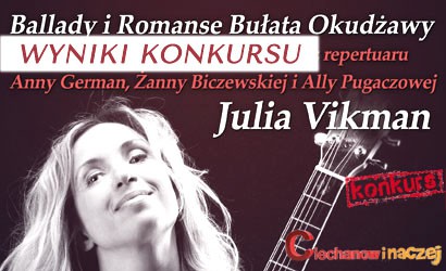 Wyniki konkursu – wygraj bilety na koncert Julii Vikman!