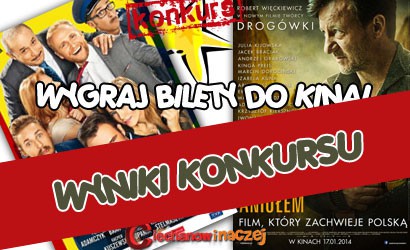 Wyniki konkursu: Wygraj bilety do kina!