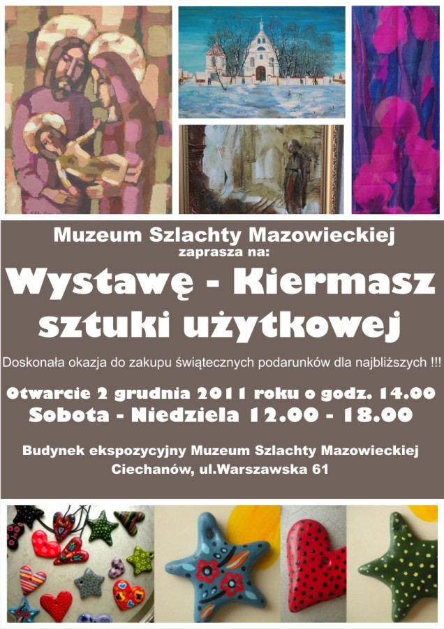 Kiermasz sztuki użytkowej - wystawa w Muzeum Szlachty Mazowieckiej w Ciechanowie