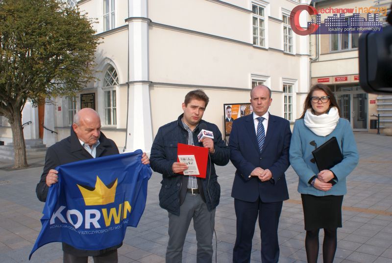 Partia KORWiN w Ciechanowie o uchodźcach i reklamach w przestrzeni miejskiej (wideo)
