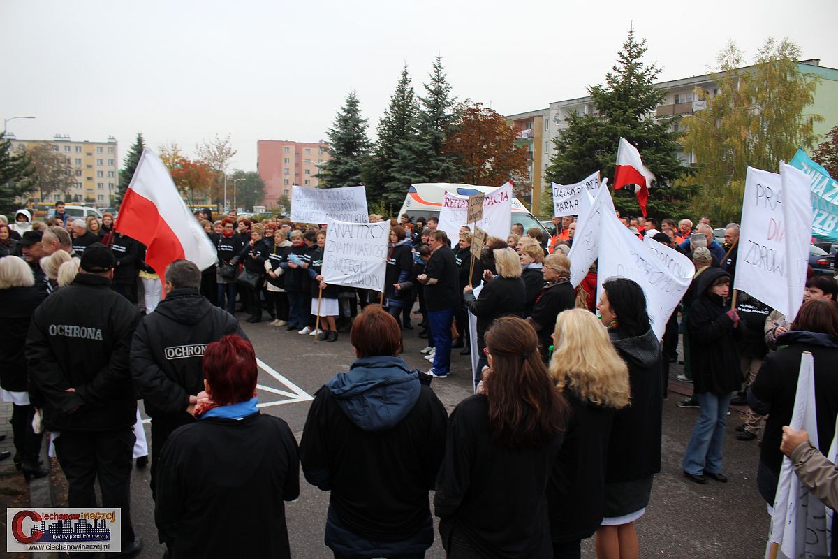 Nielegalna manifestacja w szpitalu? Policja kontra związkowcy