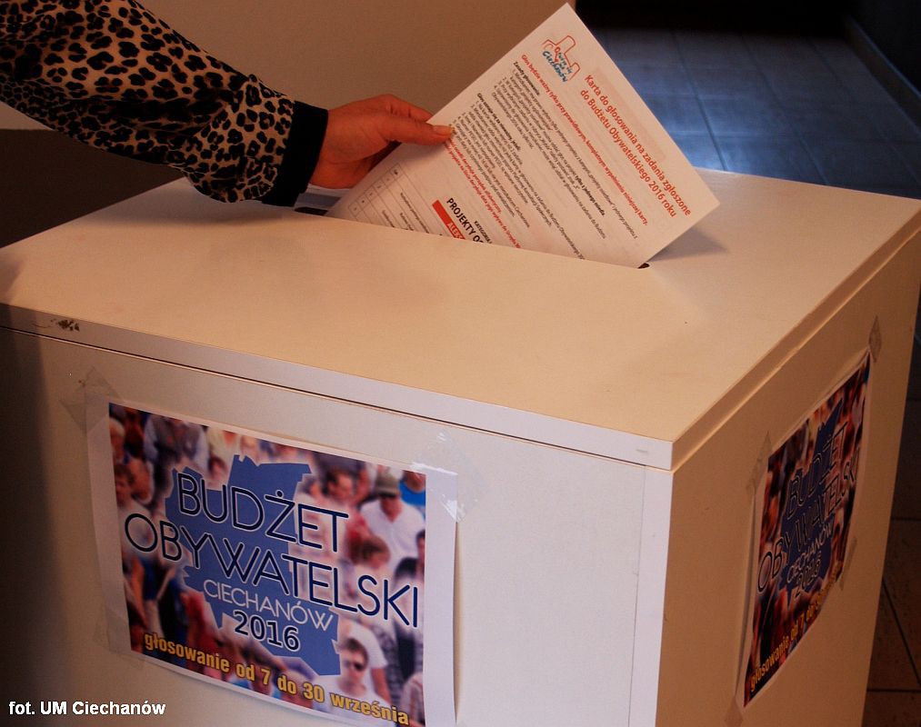 Zdecyduj co powstanie w Ciechanowie. Już można głosować na projekty Budżetu Obywatelskiego