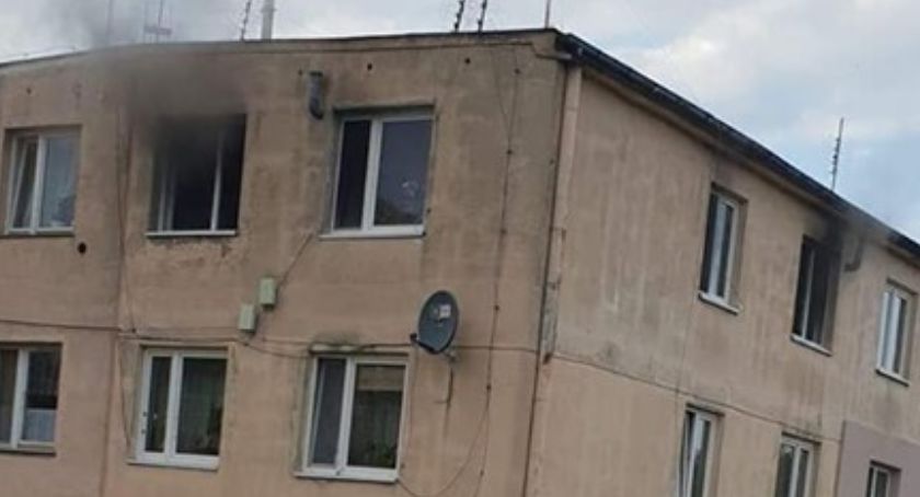 Pożar mieszkania w gminie Sońsk [zdjęcia]