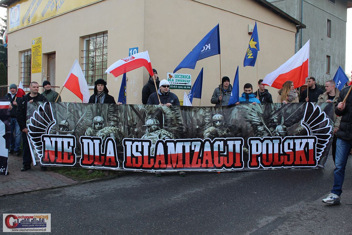 W Ciechanowie protestowali przeciwko przyjęciu imigrantów (zdjęcia)
