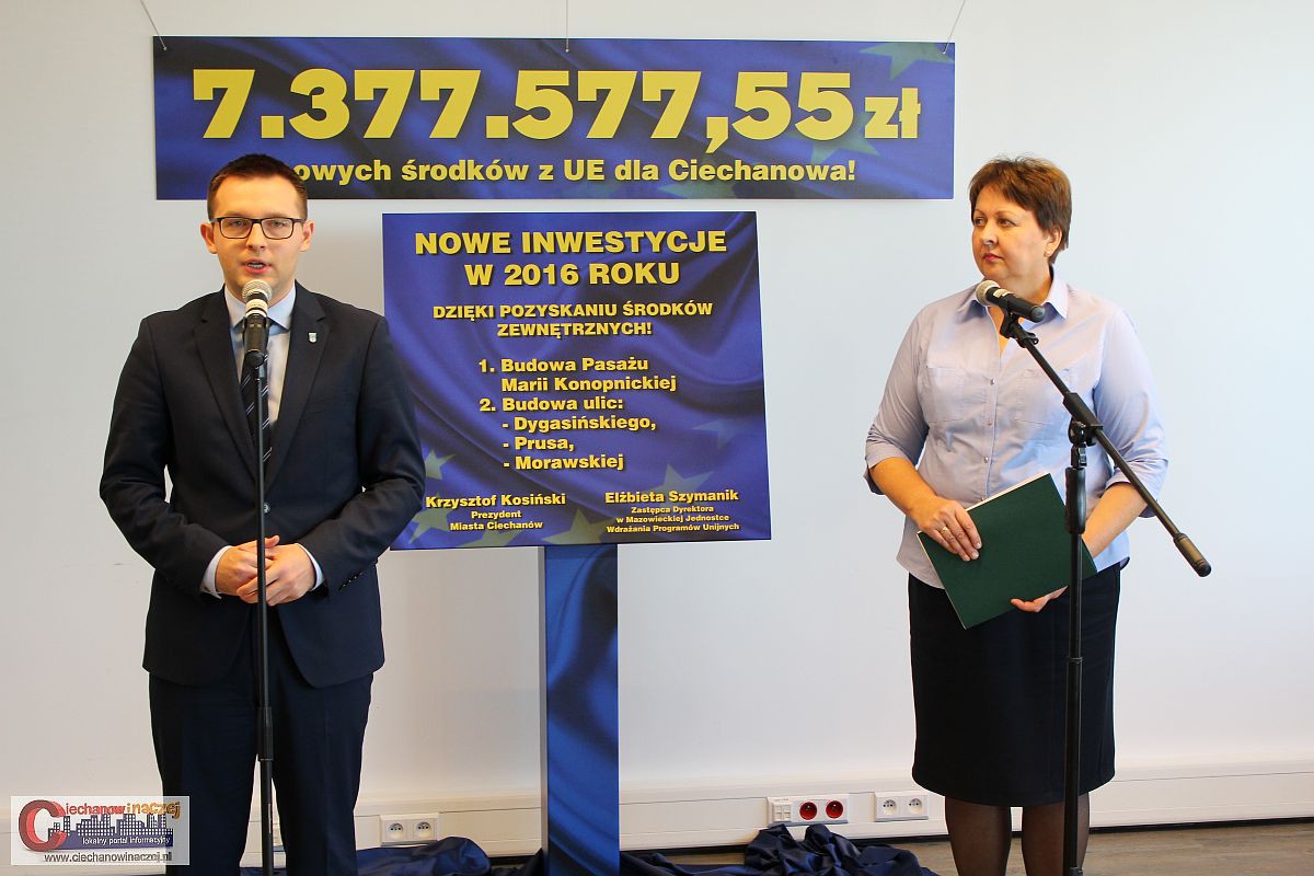 Ciechanów pozyskał ponad 7 mln zł na nowe inwestycje (wideo/zdjęcia)