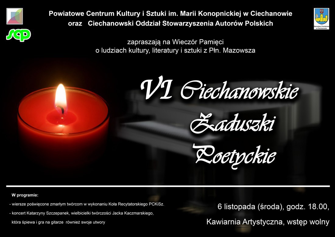 VI Ciechanowskie Zaduszki Poetyckie