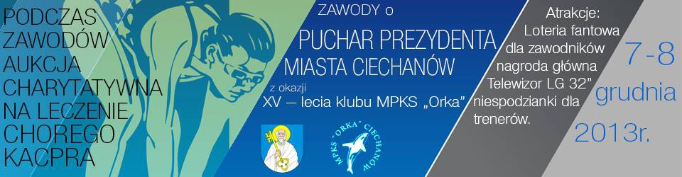 Orka ma już 15 lat! Przed nami weekend z zawodami pływackimi w Ciechanowie