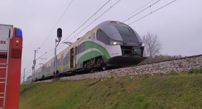 Wypadek z udziałem pociągu w gminie Sońsk [zdjęcia]