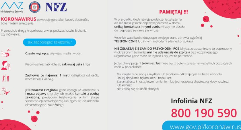 Sanepid przypomina najważniejsze zalecenia ws. koronawirusa