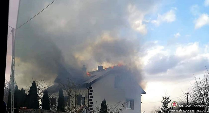 Pożar domu. Siedem zastępów straży pożarnej w akcji [zdjęcia] 