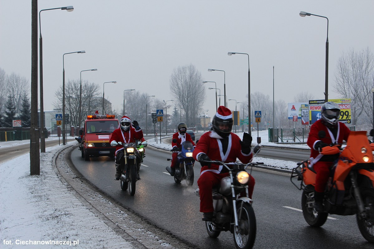 Mikołaje na motorach odwiedzą dzieci z Ciechanowa i Gołotczyzny