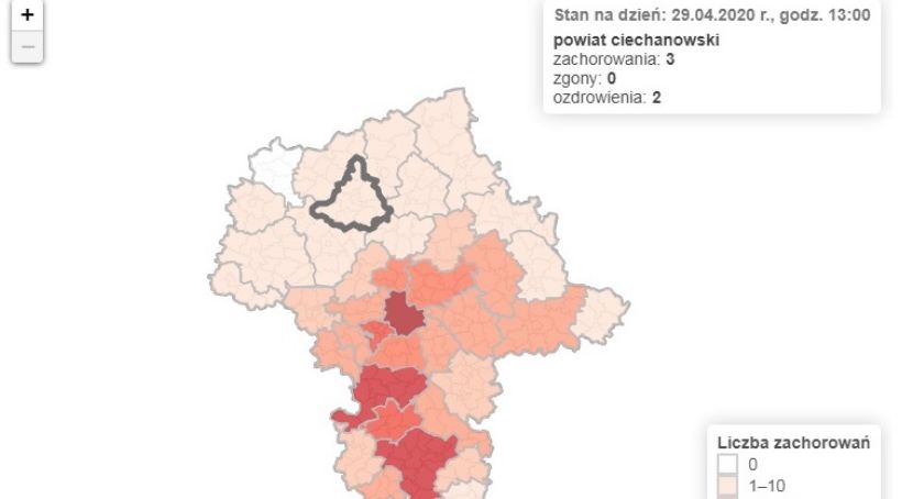 Powstała mazowiecka mapa koronawirusa