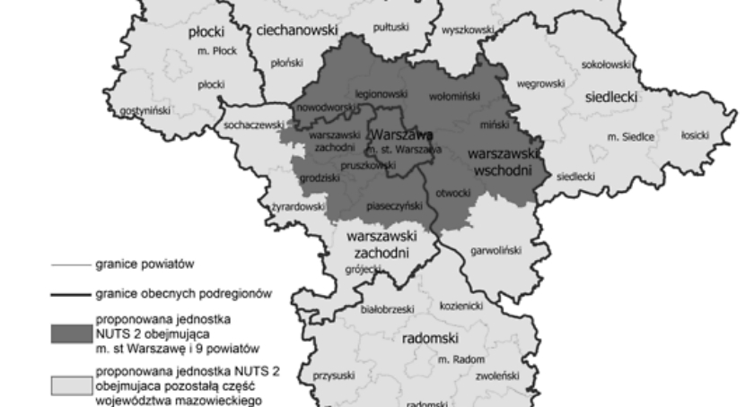 Jest zgoda na podział statystyczny Mazowsza. 