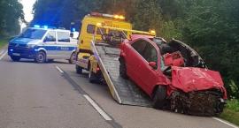 Tragiczny wypadek pod Ciechanowem. Nie żyje młody mężczyzna [zdjęcia]
