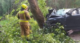 Tragiczny wypadek pod Ciechanowem. Trzy osoby nie żyją [zdjęcia]