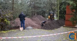 Ekshumacja ludzkich szczątków w Ciechanowie [zdjęcia]