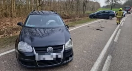 Wypadek pod Ciechanowem. Trzy osoby trafiły do szpitala [zdjęcia]