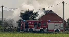 Pożar domu w powiecie ciechanowskim [zdjęcia]