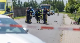 Rowerzysta w ciężkim stanie. Zderzył się z motocyklem [zdjęcia]