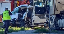 Poważny wypadek pod Ciechanowem. Rannego zabrał śmig…