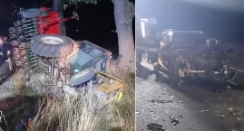 Poważny wypadek koło Ciechanowa. Osobówka uderzyła w…