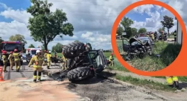 Po groźnym zderzeniu w Rąbieżu koło Ciechanowa. Kier&hellip;