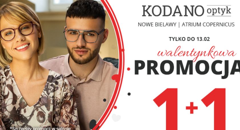 Walentynkowa promocja w KODANO Optyk! Drugie okulary za 1zł!