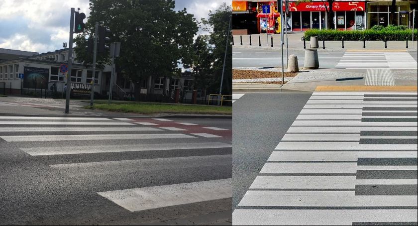 Przejście dla pieszych w kształcie klawiatury na 100. urodziny Szkoły