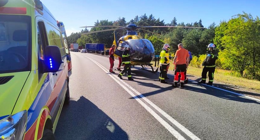Wypadek na „drodze śmierci”. Śmigłowiec LPR wezwany do akcji 