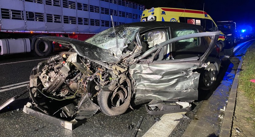 Czołowe zderzenie na trasie Toruń - Bydgoszcz. Wśród poszkodowanych dzieci
