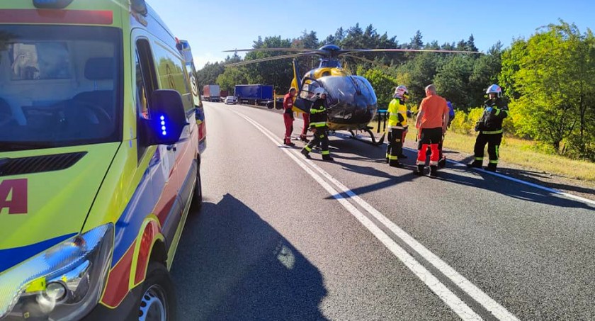 Wypadek na „drodze śmierci”. Śmigłowiec LPR zablokował ruch