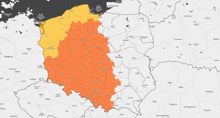 Uwaga! Pomarańczowy alert dla mieszkańców Torunia i powiatu toruńskiego