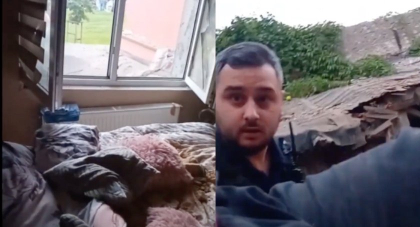 Policjant wyniósł na rękach kobietę z zawalonego budynku. Jest nagranie [WIDEO]