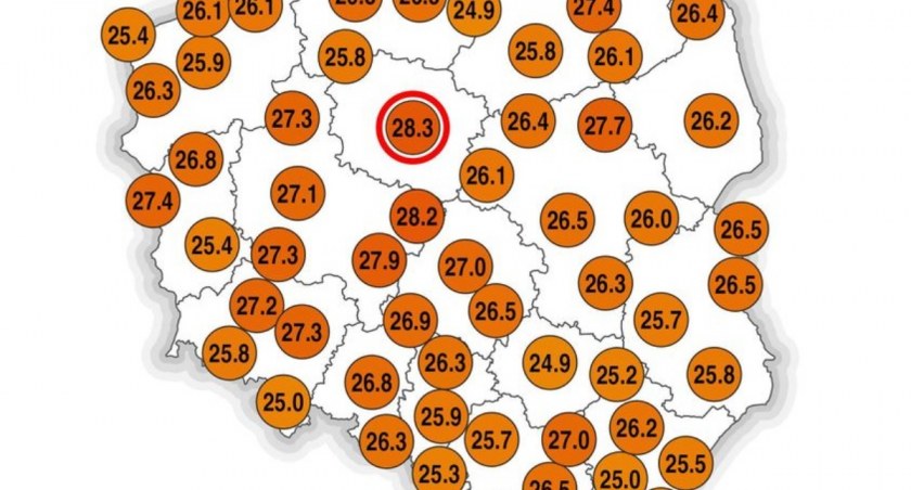 Trudno w to uwierzyć. Toruń znowu zaznaczony na czerwono przez IMGW