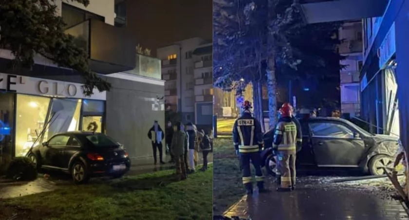 Znana torunianka wjechała w salon w Toruniu. Ma trafić na obserwację
