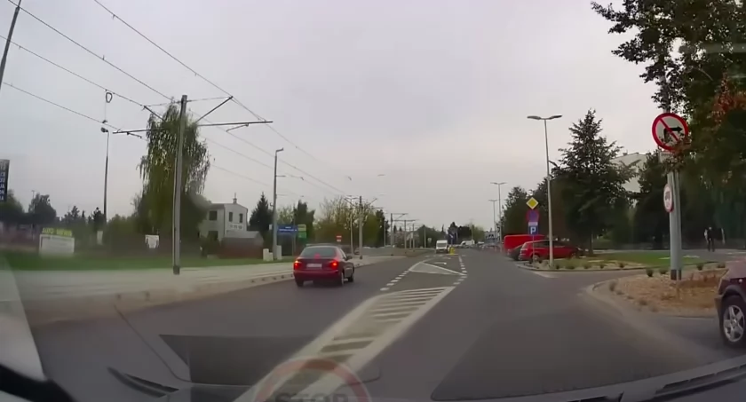 Stop Cham w Toruniu. Kobieta jechała na czołówkę z busem [WIDEO]