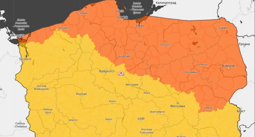 Podwójny alert dla Torunia. Taka sytuacja nie zdarza się często