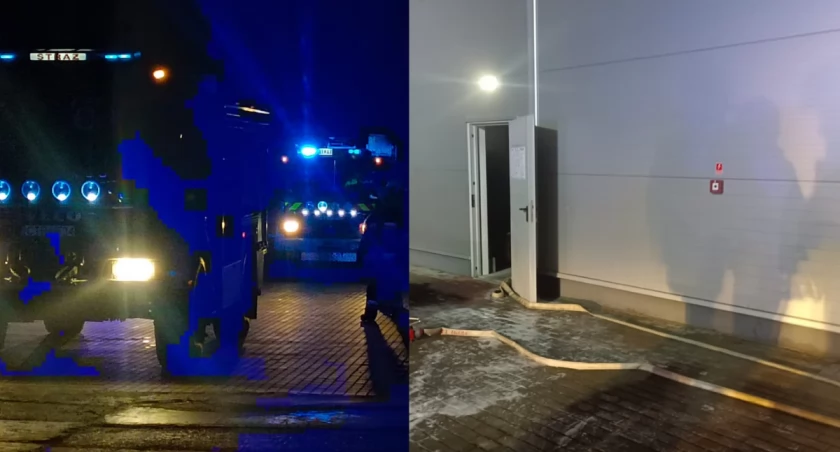 Pożar w hali produkcyjnej pod Toruniem. Ogień próbowali gasić pracownicy