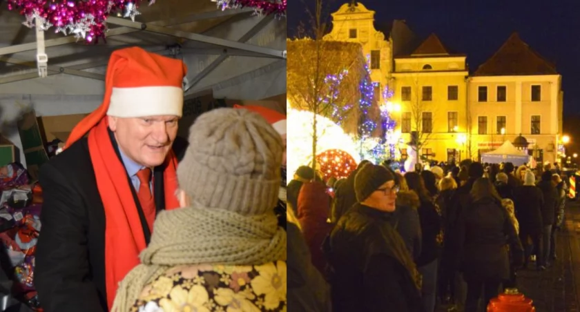 Tłumy na Wigilii Miejskiej w Toruniu. Prezydent i św. Mikołaj rozdawali prezenty