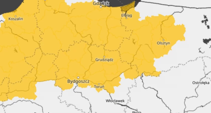 Żółty alert dla Torunia. IMGW ostrzega przed groźnym zjawiskiem