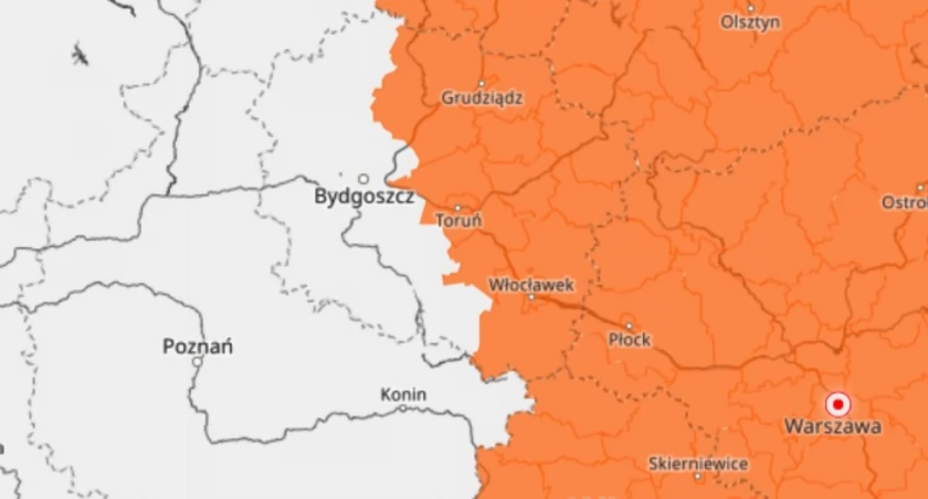 Uwaga! IMGW wydał ostrzeżenie drugiego stopnia dla Torunia