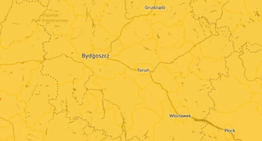 Nowe ostrzeżenie IMGW dla Torunia. Nadciągają groźne zjawiska