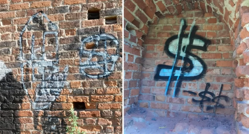Skandal w Toruniu. Nastolatka zdewastowała zabytkowe mury