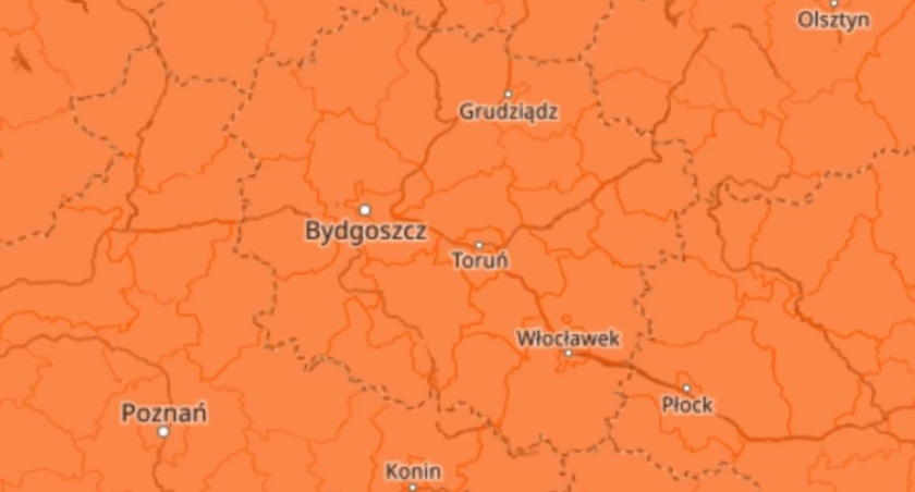 Toruń w pomarańczowej strefie. IMGW wydał dla nas alert drugiego stopnia