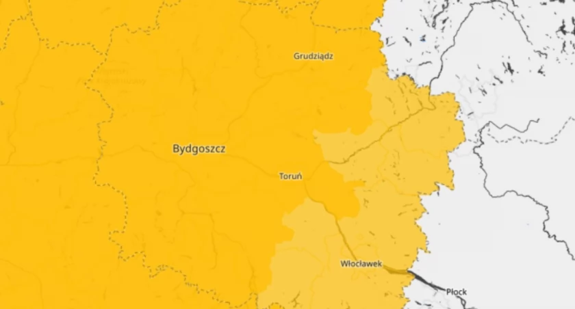 UWAGA! IMGW wydał żółty alert dla Torunia