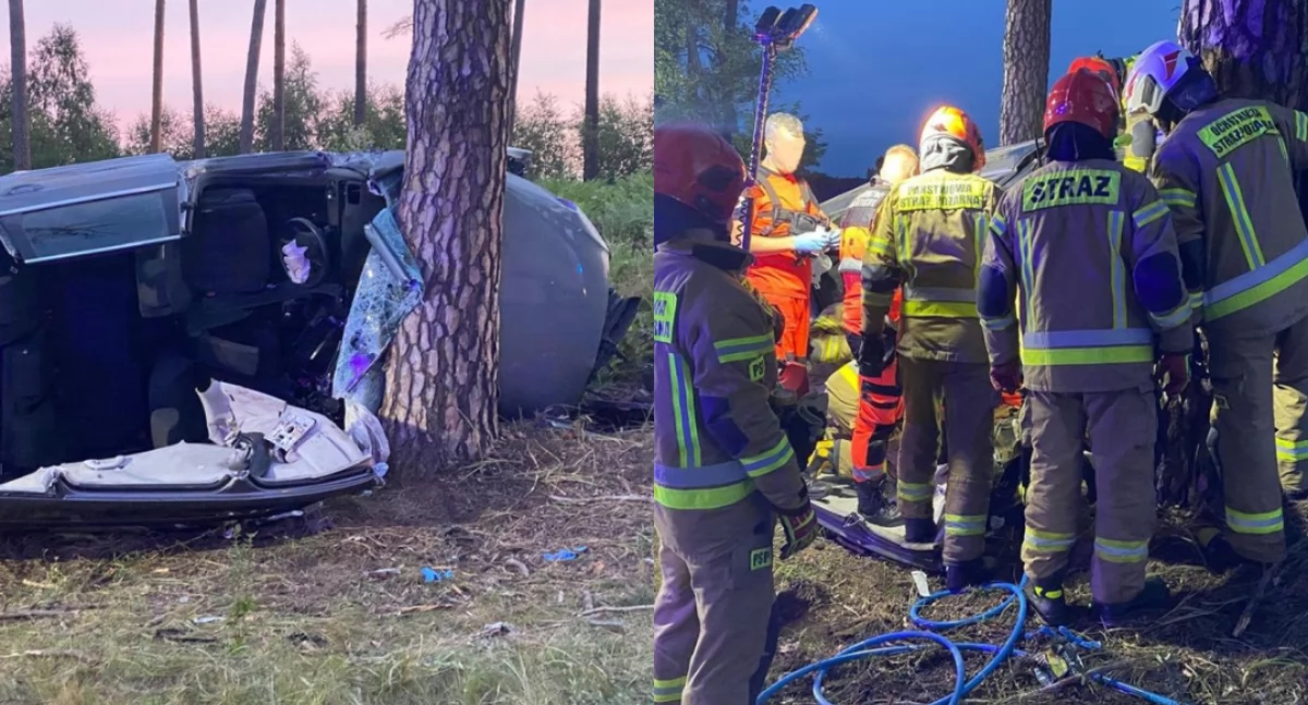 Koszmarny wypadek na trasie Toruń - Bydgoszcz. Strażacy ratowali uwięzionego mężczyznę