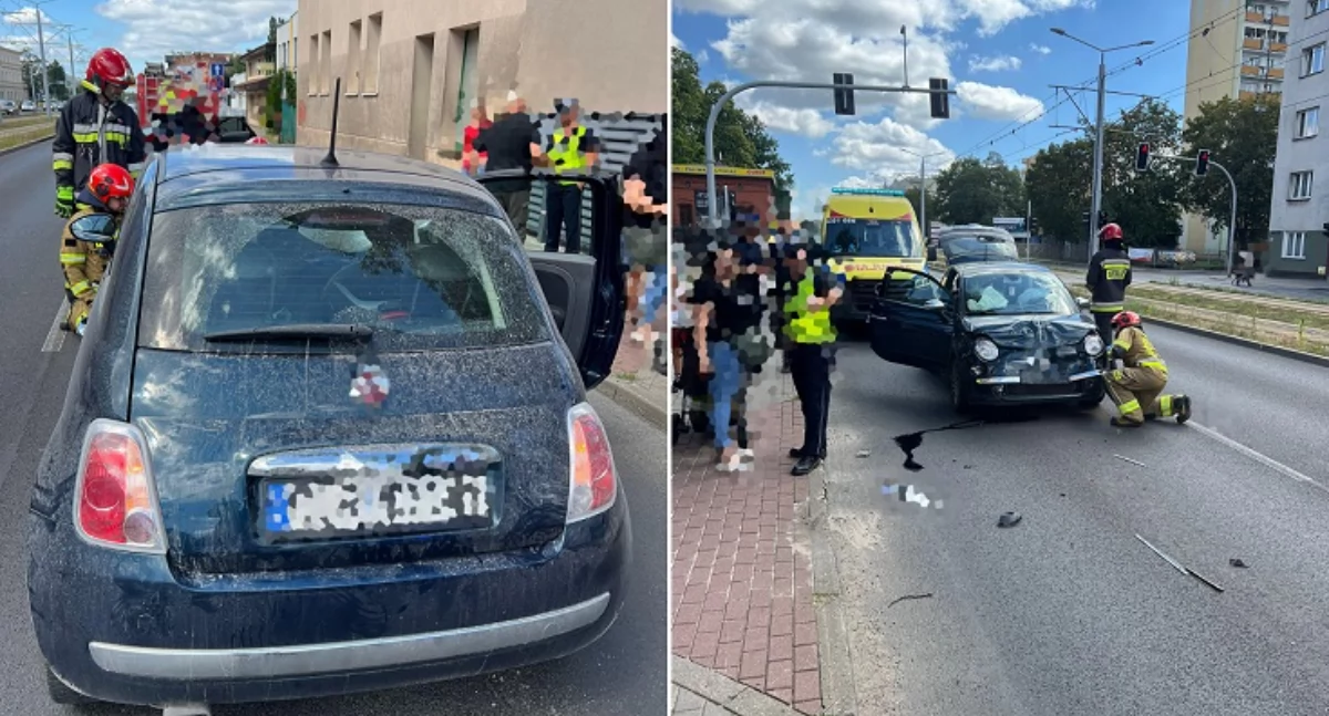 Poważny wypadek na ruchliwej drodze w Toruniu. Dwie osoby w szpitalu