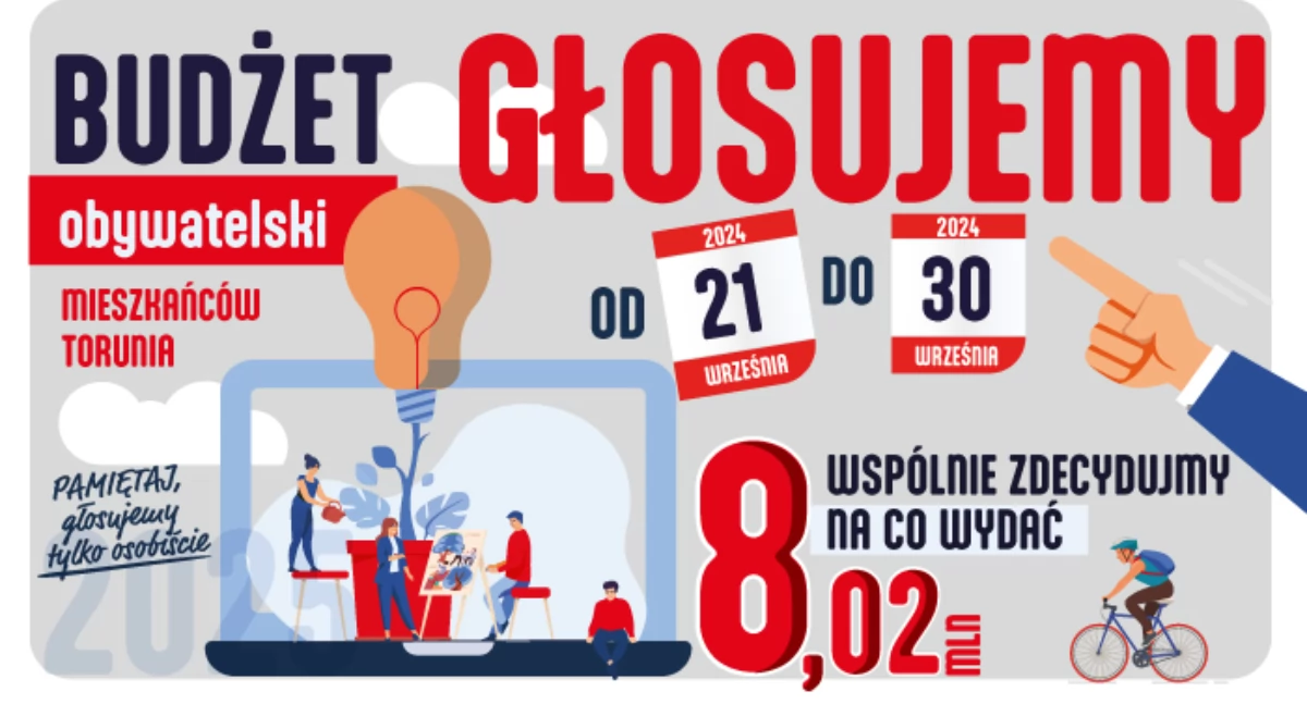 Ostatni dzień głosowania do Budżetu Obywatelskiego Torunia