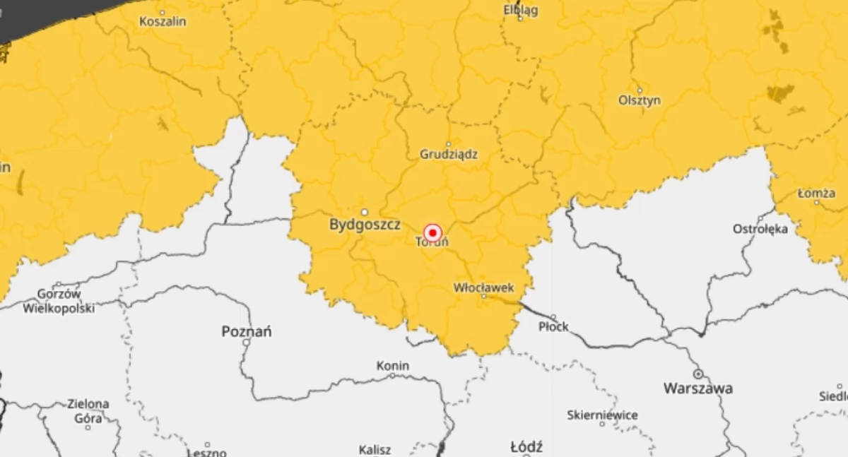 Załamanie pogody w Toruniu. Nadciąga wichura, która może łamać drzewa