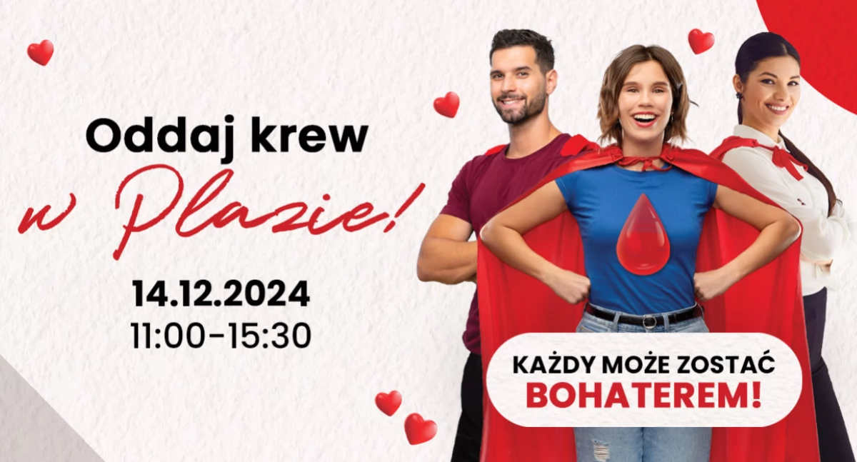 Oddaj krew w CH Toruń Plaza